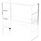 Plymor Clear Acrylic Locking Display Case with Sliding Back, 3 Shelves